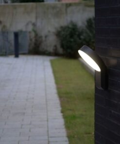 Lutec Meridian Small Φωτιστικό Τοίχου Εξωτερικού Χώρου Σκούρο Γκρι LED 800lm 3000K IP54 – 5616302118