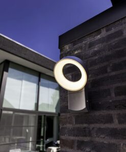 Lutec Meridian Small Φωτιστικό Τοίχου Εξωτερικού Χώρου Σκούρο Γκρι LED 800lm 3000K IP54 – 5616302118