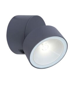 Lutec Trumpet Φωτιστικό Τοίχου Εξωτερικού Χώρου Σκούρο Γκρι LED 600lm 4000K IP54 – 5626101125