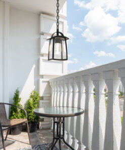 Lutec Kelsey Εξωτερικού Χώρου Pendant E27 Μαύρο Clear Glass E27 IP44 – 6273601012