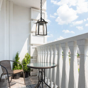 Lutec Kelsey Εξωτερικού Χώρου Pendant  E27 Μαύρο Clear Glass E27 IP44  – 6273601012