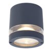 Lutec Focus Round Τοίχου Εξωτερικού Χώρου Gu10  Σκούρο Γκρι IP44 – 6304201118
