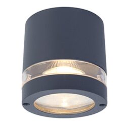 Lutec Focus Round Τοίχου Εξωτερικού Χώρου Gu10 Σκούρο Γκρι IP44 – 6304201118