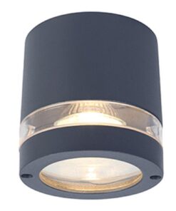 Lutec Focus Round Τοίχου Εξωτερικού Χώρου Gu10 Σκούρο Γκρι IP44 – 6304201118