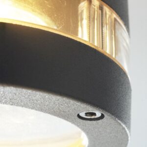 Lutec Focus Round Τοίχου Εξωτερικού Χώρου Gu10  Σκούρο Γκρι IP44 – 6304201118