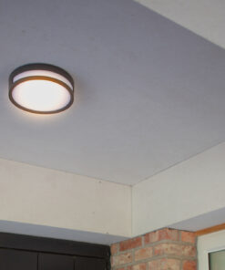 Lutec Rola Φωτιστικό Οροφής Εξωτερικού Χώρου Σκούρου Γκρι Χρώματος LED 800lm 3000K IP54 – 6382201118