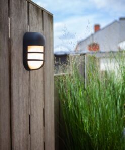 Lutec Bullo Επιτοίχιο Φωτιστικό Οροφής Εξωτερικού Χώρου Τοίχου Σκούρου Γκρι Χρώματος LED 700lm 3000K IP54 – 6383001118