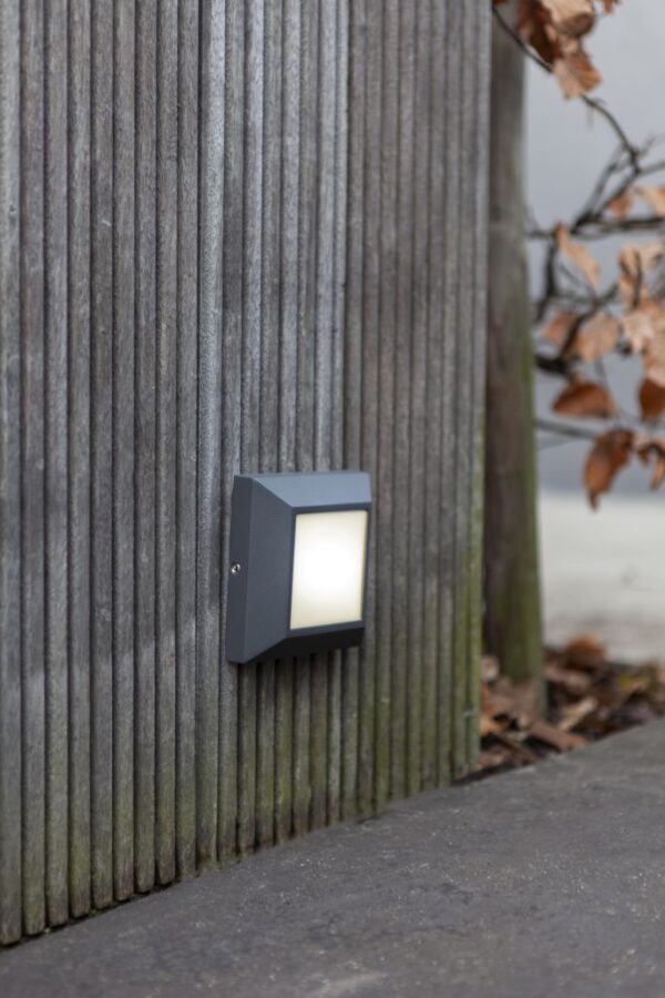 Lutec Helena Square Frame Εξωτερικού Χώρου Led Φωτιστικό Τοίχου/Recess   Μαύρο LED   200 lm IP54 3000K – 6402105012