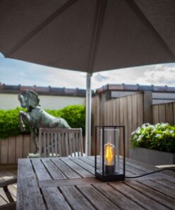 Lutec Flair Φορητό Φωτιστικό Εξωτερικού Χώρου Μαύρου Χρώματος 1xE27 IP44 – 6588801012