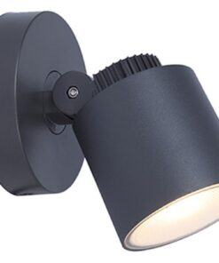 Lutec Explorer Προβολέας Τοίχου Εξωτερικού Χώρου Σκούρο Γκρι Χρώμα LED 380lm 3000K IP54 – 6609202118