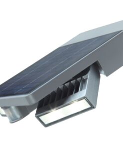 Lutec Tilly Επιτοίχιο Φωτιστικό Ηλιακό Με Ανιχνευτή Κίνησης Ασημί Χρώματος LED Dimmable 420lm 4000K IP44 – 6901201000