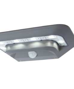 Lutec Ghost Επιτοίχιο Ηλιακό Φωτιστικό Με Ανιχνευτή Κίνησης Ασημί Χρώματος LED Dimmable 260lm 4000K IP44 – 6901401337