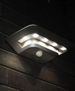 Lutec Ghost Επιτοίχιο Ηλιακό Φωτιστικό Με Ανιχνευτή Κίνησης Ασημί Χρώματος LED Dimmable 260lm 4000K IP44 – 6901401337