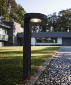 Lutec Diso Ηλιακή Κολώνα Κήπου Σκούρο Γκρι Χρώμα LED Dimmable 200lm 4000K IP44 – 6906703335