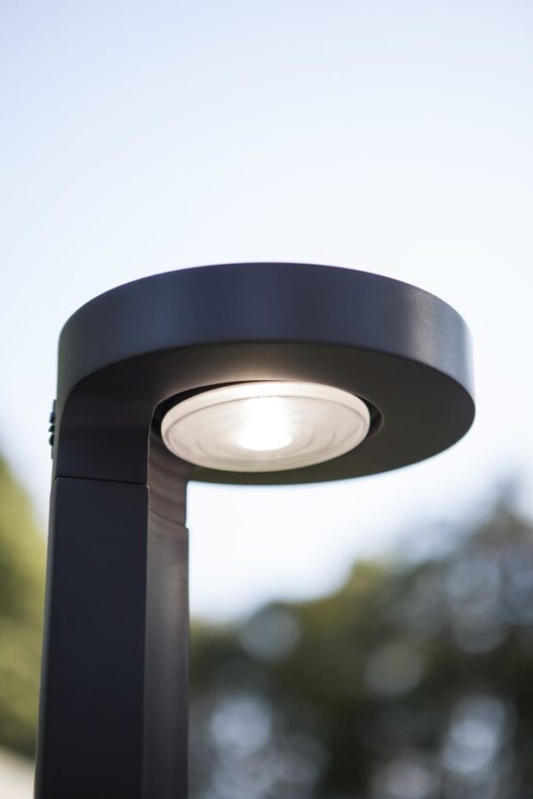 Lutec Diso Ηλιακή Κολώνα Κήπου Σκούρο Γκρι Χρώμα LED Dimmable 200lm 4000K IP44 – 6906703335