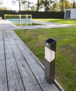 Lutec Solstel Φωτιστικό Κολωνάκι Κήπου Inox LED Dimmable 150lm 4000K IP44 – 6907903001