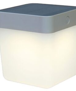 Lutec Table Φορητό Επιτραπέζιο Φωτιστικό Cube Ηλιακό Ασημί Χρώματος LED Dimmable 100lm 3000K Dimmable IP44 – 6908001337