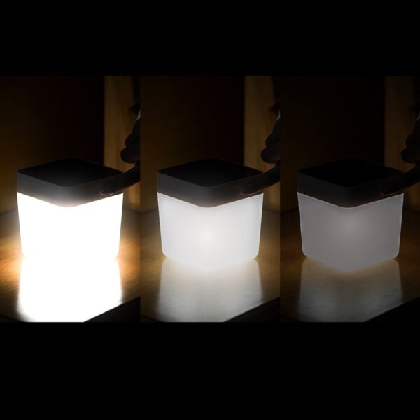 Lutec Table Φορητό Επιτραπέζιο Φωτιστικό Cube Ηλιακό Ασημί Χρώματος LED Dimmable 100lm 3000K Dimmable IP44 – 6908001337