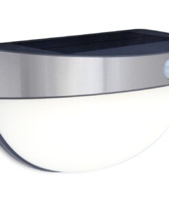 Lutec Bubble Επιτοίχιο Φωτιστικό Εξωτερικού Χώρου Inox Ηλιακό Με Ανιχνευτή Κίνησης LED Dimmable 200lm 4000K IP44 – 6908701001