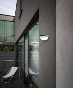 Lutec Bubble Επιτοίχιο Φωτιστικό Εξωτερικού Χώρου Inox Ηλιακό Με Ανιχνευτή Κίνησης LED Dimmable 200lm 4000K IP44 – 6908701001