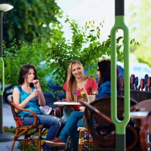 Lutec Poppy Ηλιακό Φωτιστικό Δαπέδου Φορητό Με Bluetooth Με ανιχνευτή κίνησης Σκούρο Γκρι Χρώμα LED 500lm 3000K IP54 – 6910802335