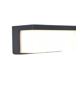 Lutec Υβριδικό Ηλιακό Φωτιστικό Τοίχου ZELNA Σκούρο Γκρι θερμό 3000K IP44 – 6912401345