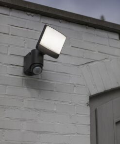 Lutec Sunshine Ηλιακός Προβολέας Τοίχου Με Ανιχνευτή Κίνησης Σκούρου Γκρι Χρώματος LED Dimmable 500lm 5000K IP44 – 6925601345
