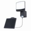 Lutec Sunshine Ηλιακό Led Small Version Τοίχου Με Ανιχνευτή Κίνησης Σκούρο Γκρι Plus Ηλιακό LED 500lm 5000K IP54 – 6925701345