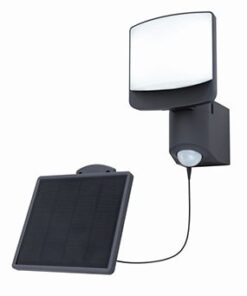 Lutec Sunshine Ηλιακό Led Small Version Τοίχου Με Ανιχνευτή Κίνησης Σκούρο Γκρι Plus Ηλιακό LED 500lm 5000K IP54 – 6925701345