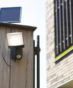 Lutec Sunshine Ηλιακό Led Small Version Τοίχου Με Ανιχνευτή Κίνησης Σκούρο Γκρι Plus Ηλιακό LED 500lm 5000K IP54 – 6925701345