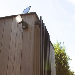 Lutec Sunshine Ηλιακό Led Small Version Τοίχου Με Ανιχνευτή Κίνησης Σκούρο Γκρι Plus Ηλιακό LED 500lm 5000K IP54 – 6925701345