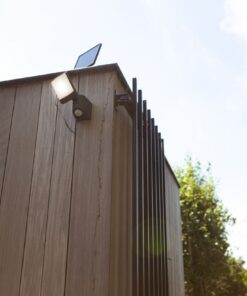 Lutec Sunshine Ηλιακό Led Small Version Τοίχου Με Ανιχνευτή Κίνησης Σκούρο Γκρι Plus Ηλιακό LED 500lm 5000K IP54 – 6925701345