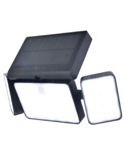 Lutec Tuda Ηλιακό Φωτιστικό Τοίχου Με Ανιχνευτή Κίνησης Μαύρο Χρώμα Απομακρυσμένο έλεγχο LED Dimmable 1500lm 2700K-6500K IP44 – 6935502330