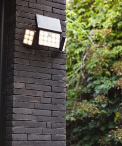 Lutec Tuda Ηλιακό Φωτιστικό Τοίχου Με Ανιχνευτή Κίνησης Μαύρο Χρώμα Απομακρυσμένο έλεγχο LED Dimmable 1500lm 2700K-6500K IP44 – 6935502330