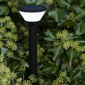 Lutec Karlo Ηλιακό Φωτιστικό κήπου καρφί Led Μαύρο χρώμα Απομακρυσμένη Λειτουργία Connect LED Dimmable 500lm 2700K-6500K RGB IP44 – 6935802012