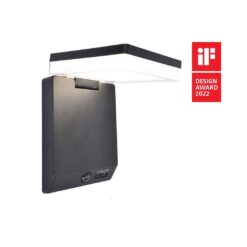 Lutec Moze Smart Επιτοίχιο Φωτιστικό με Ηλιακό πανελ και Ανιχνευτή Κίνησης Μαύρο LED 8W 800lm 4000K IP44 – 6943101012
