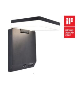 Lutec Moze Smart Επιτοίχιο Φωτιστικό με Ηλιακό πανελ και Ανιχνευτή Κίνησης Μαύρο LED 8W 800lm 4000K IP44 – 6943101012