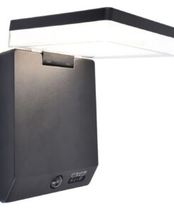 Lutec Moze Smart Επιτοίχιο Φωτιστικό με Ηλιακό πανελ και Ανιχνευτή Κίνησης Μαύρο LED 8W 800lm 4000K IP44 – 6943101012