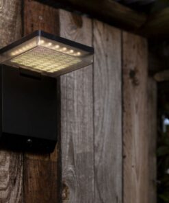 Lutec Moze Smart Επιτοίχιο Φωτιστικό με Ηλιακό πανελ και Ανιχνευτή Κίνησης Μαύρο LED 8W 800lm 4000K IP44 – 6943101012