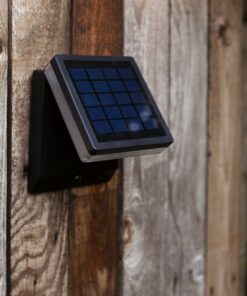 Lutec Moze Smart Επιτοίχιο Φωτιστικό με Ηλιακό πανελ και Ανιχνευτή Κίνησης Μαύρο LED 8W 800lm 4000K IP44 – 6943101012