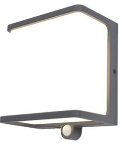 Lutec Doblo Επιτοίχιο Φωτιστικό με Ηλιακό Πάνελ Με Ανιχνευτή Κίνησης Σκούρο Γκρι Χρώμα LED 12W 4000K IP44 Step Dimmable – 6943701125