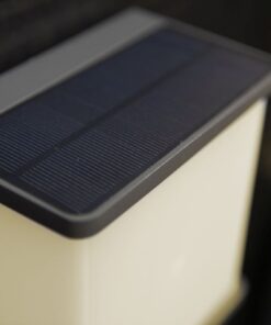 Lutec Doblo Επιτοίχιο Φωτιστικό με Ηλιακό Πάνελ Με Ανιχνευτή Κίνησης Σκούρο Γκρι Χρώμα LED 12W 4000K IP44 Step Dimmable – 6943701125