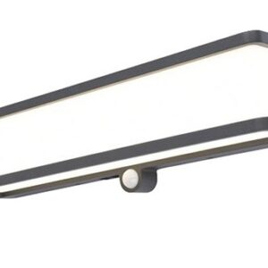 Lutec Doblo Επιτοίχιο Φωτιστικό Led  Με Ανιχνευτή Κίνησης και Ηλιακό Πάνελ Σκούρο Γκρι LED 16.5W 4000K IP54 – 6943801125