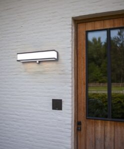 Lutec Doblo Επιτοίχιο Φωτιστικό Led Με Ανιχνευτή Κίνησης και Ηλιακό Πάνελ Σκούρο Γκρι LED 16.5W 4000K IP54 – 6943801125