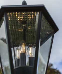 Lutec London Ηλιακό Φωτιστικό Κολώνα Μαύρου Χρώματος E12 Dimmable 300lm 2700K IP44 – 6951301189