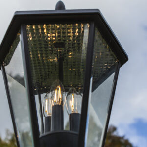 Lutec London Ηλιακό Φωτιστικό Κολώνα Μαύρου Χρώματος E12 Dimmable 300lm 2700K IP44 – 6951301189