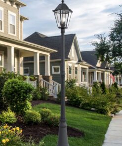 Lutec London Ηλιακό Φωτιστικό Κολώνα Μαύρου Χρώματος E12 Dimmable 300lm 2700K IP44 – 6951301189