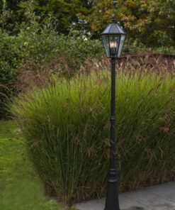 Lutec London Ηλιακό Φωτιστικό Κολώνα Μαύρου Χρώματος E12 Dimmable 300lm 2700K IP44 – 6951301189