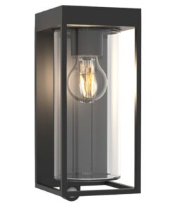 Lutec Flair Ηλιακό Τοίχου Με Ανιχνευτή Κίνησης E27 W/Bulb Μαύρο E27 IP44 – 6988804012