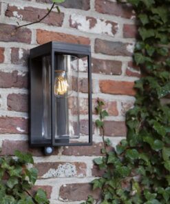 Lutec Flair Ηλιακό Τοίχου Με Ανιχνευτή Κίνησης E27 W/Bulb Μαύρο E27 IP44 – 6988804012